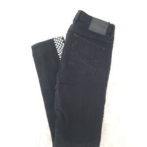 Rare Empyre Black Checkered Pants Skater Y2K Sz 30 Stretch‎ Skinny Skateboard